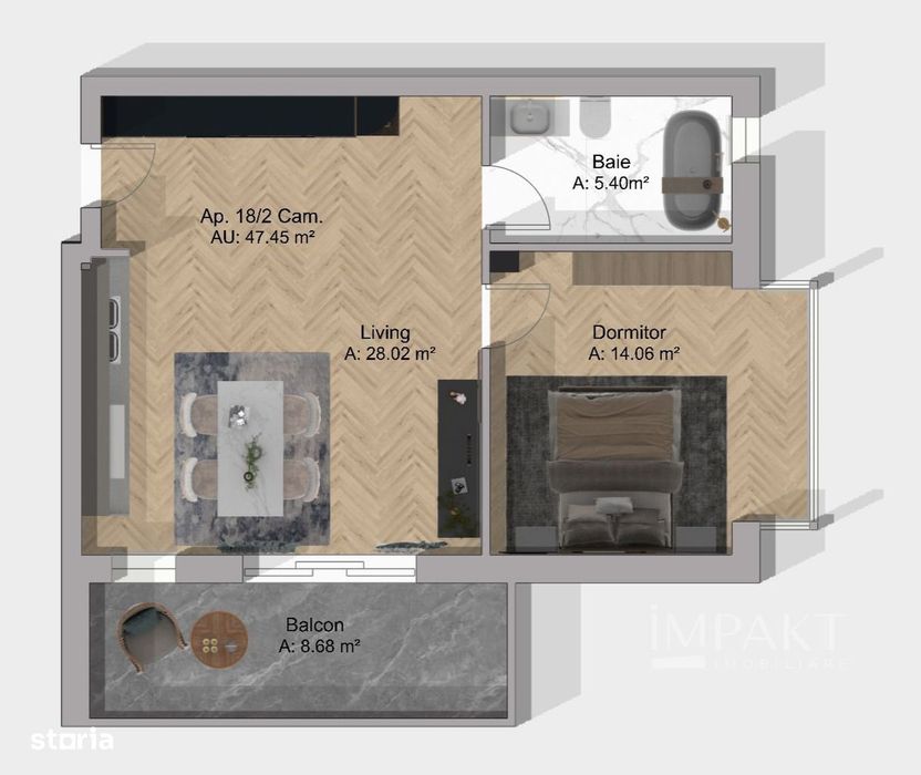 Apartament 2 camere | Terasa | Vedere panoramica | Terra, Floresti