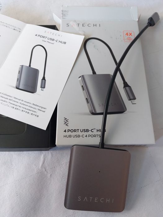 4 порта Type-C хаб для Macbook/Ноут (space gray)