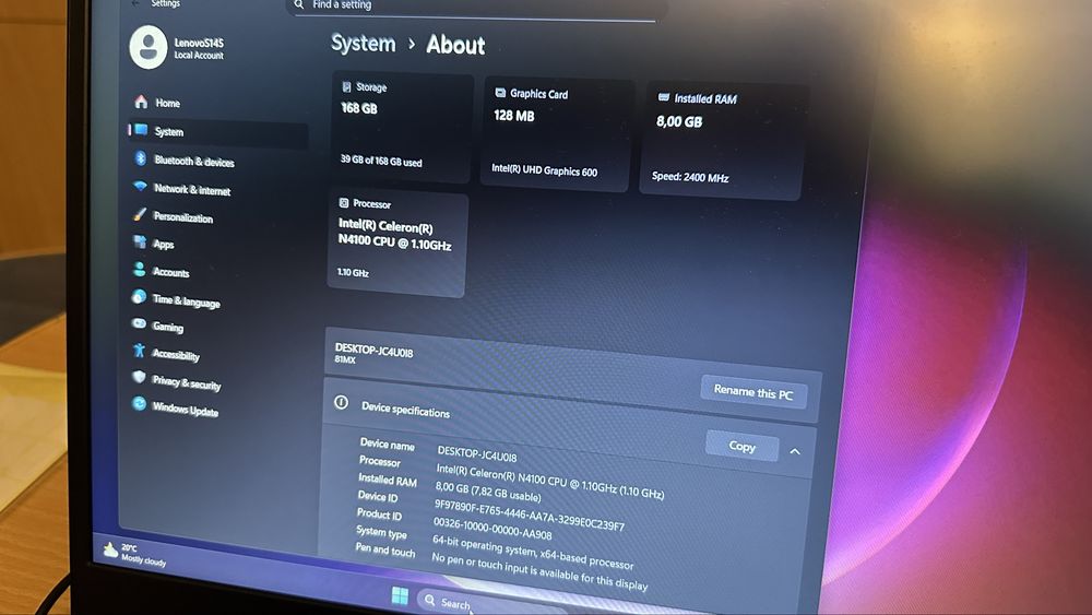 Laptop Lenovo Ideapad S145(15IGM)81MX