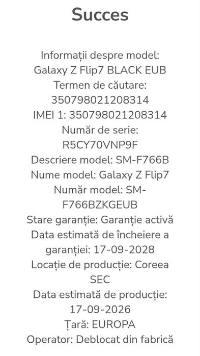 Vand samsung galaxy z flip 7