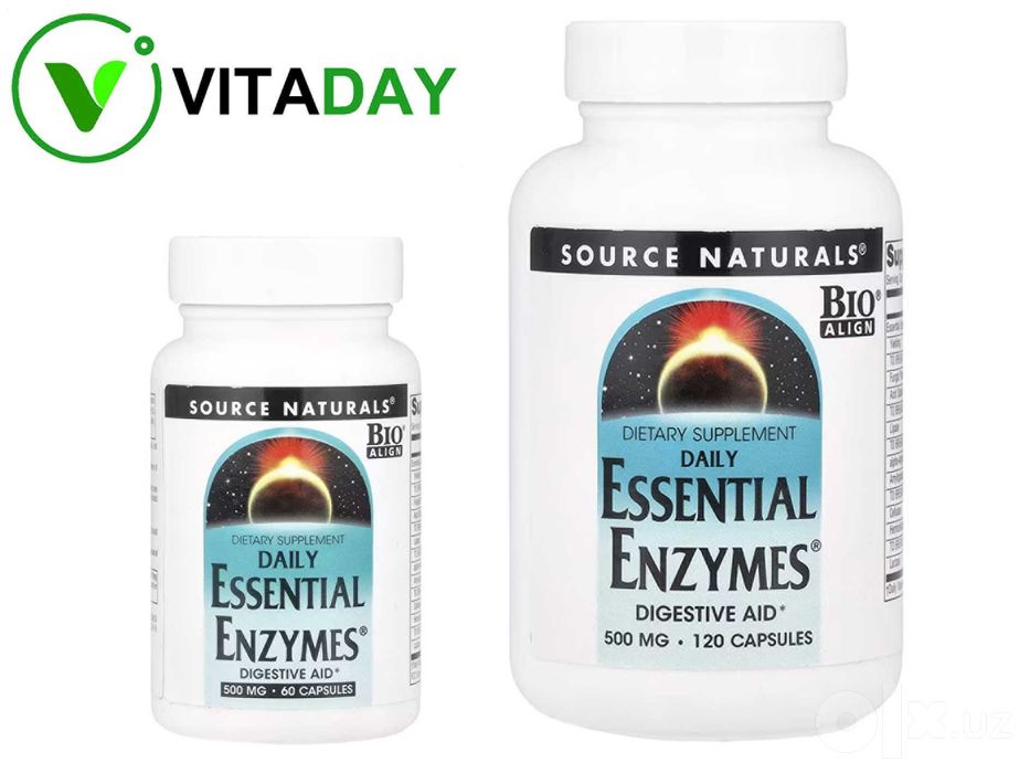 Source Naturals Daily Essential Enzymes 500 мг