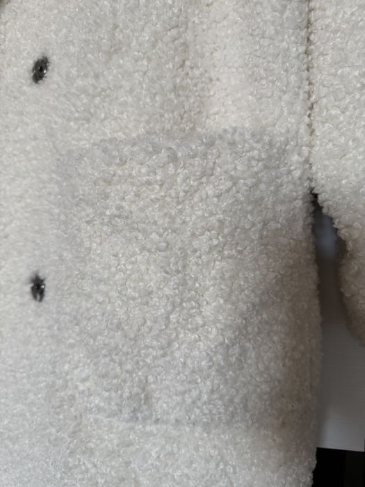 Шуба тэдди белого цвета