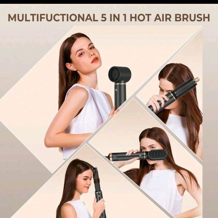 5-в-1 Мултифункционален Сешоар – Вашият Персонален Фризьор у Дома!