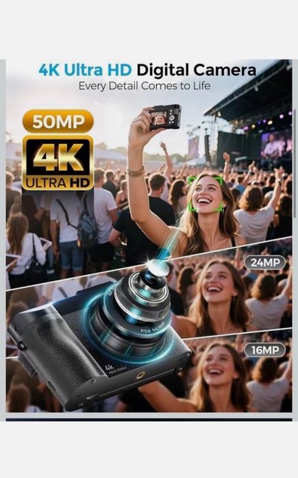 Цифрова камера с 4K резолюция с 48 мр камера