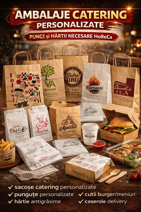 Pungi si sacose din hartie personalizate