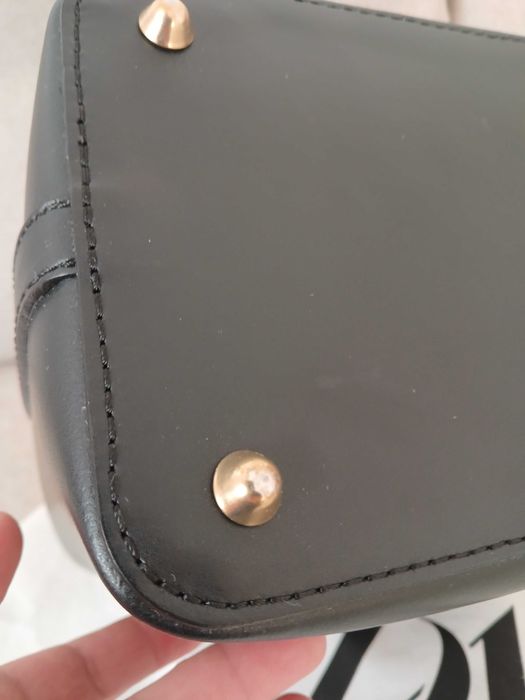 Geantă  din piele naturală  Diamanti Amelie neagră