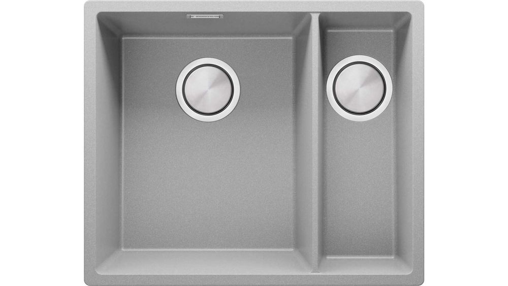 Гранитна Мивка за Вграждане под Плот Лондон 60 Duo 550 x 450  сива