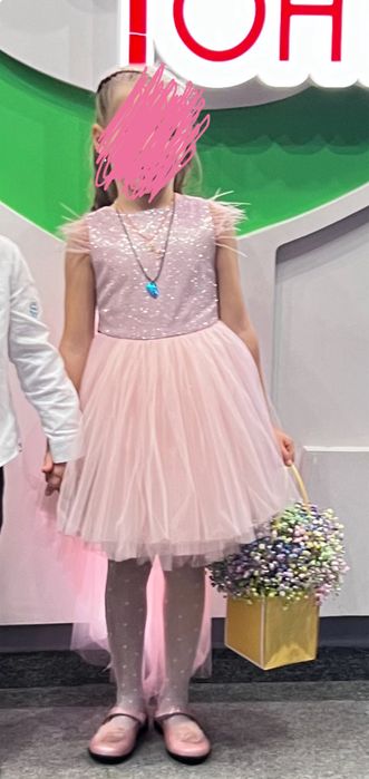 Платье розовое рыбка