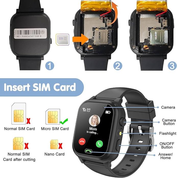 Детские умные часы Smart Watch c GPS и СИМ картой для школьников