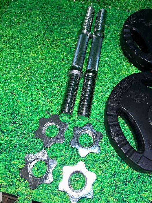 Set gantere discuri cu grip din ciment 15kg 30/31 mm