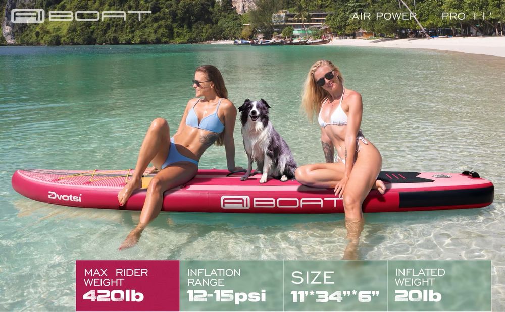 Падъл борд 335 см (11’) | AI BOAT 1 PRO + седалка и двойно гребло + 2 г. гаранция