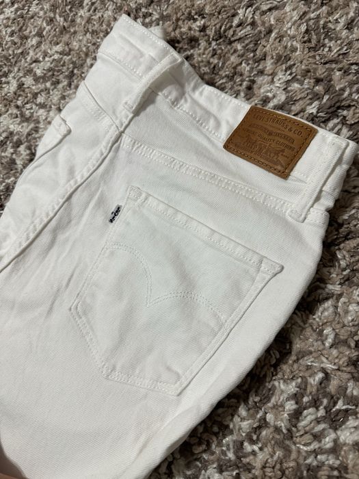 Blugi talie inalta alba Levis marimea S/M