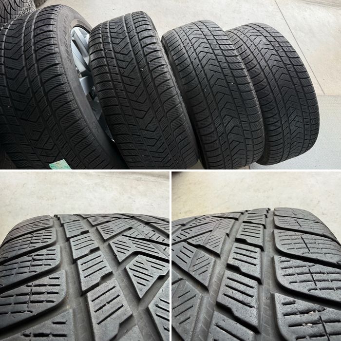 4бр. КАТО НОВИ 20” ОРИГИНАЛНИ Джанти “BRAGA” 5х112 Със Зимни Гуми 285/45R/20 *PIRELLI* за -VW TOUAREG/MERCEDES CLS/AUDI Q7/SQ7/Vag- 9.0Jx20H2, ET33