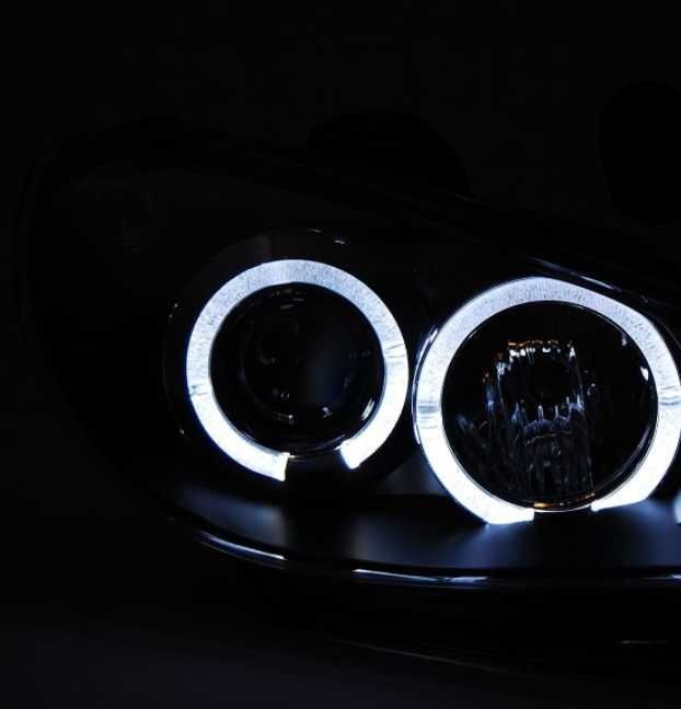 Фарове Пежо 206 Лед Тунинг нови тъмни Peugeot 206 Led angle eyes Черни