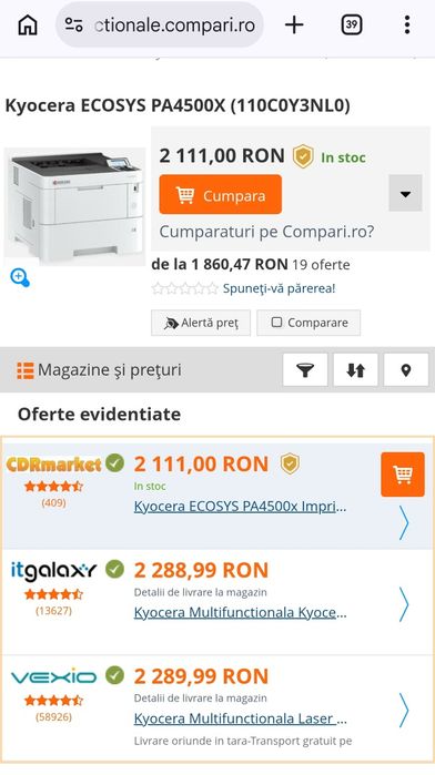 Imprimanta Kyocera PA4500X