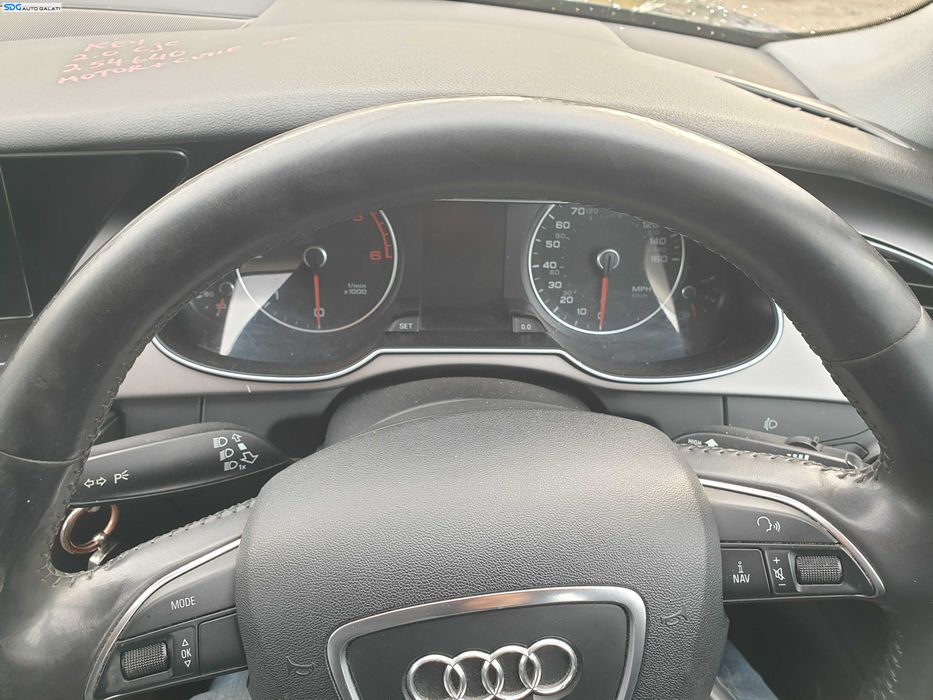 Volan Piele 4 Spite cu Comenzi FARA Airbag Audi A4 B8 B8.5 FL Facelift 2012 - 2015 [K1425]