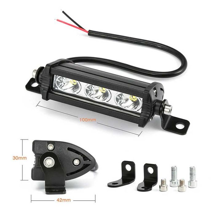 Мини 9W LED бар за осветление с 3 диода - 12/24V