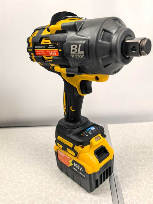 Cheie impact Brushless Mustang Star 2000Nm, 2 acumulatori, 3/4