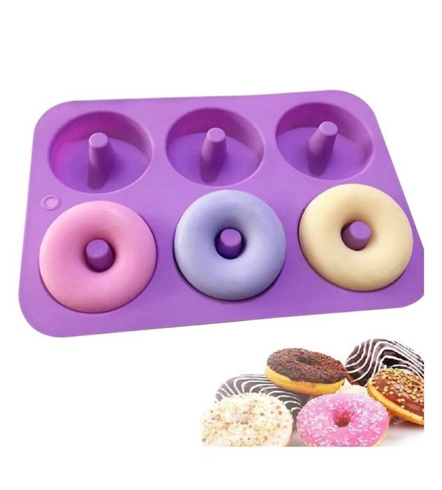 Силиконовая форма для выпечки пончиков