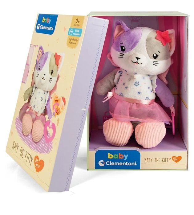 Играчка за бебе Clementoni - Първото ми плюшено мече/коте