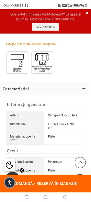 Canapea Bologna Mobexpert