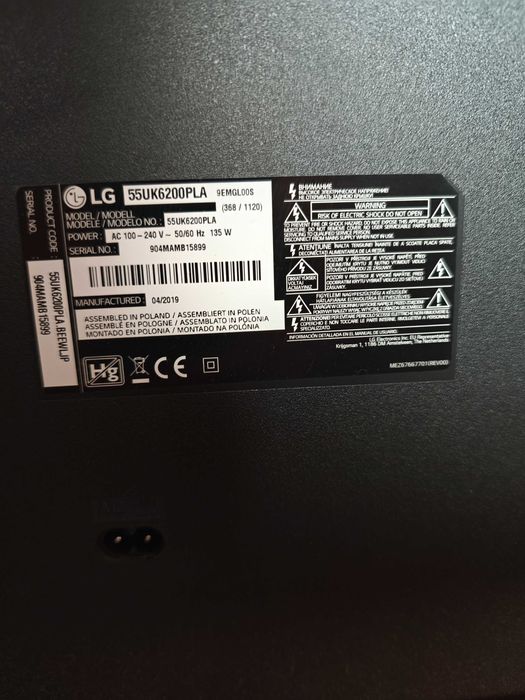 LG 55. UK6200PLA