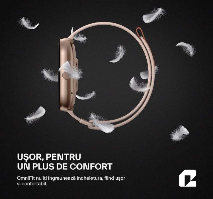 Ceas smartwatch Roz, Qualtec by Koppel, fitness, rezistent la apa