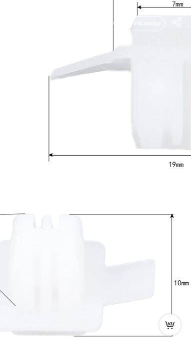 10 бр Щипки за лайсна на пр. калник 91513-SMG-E11