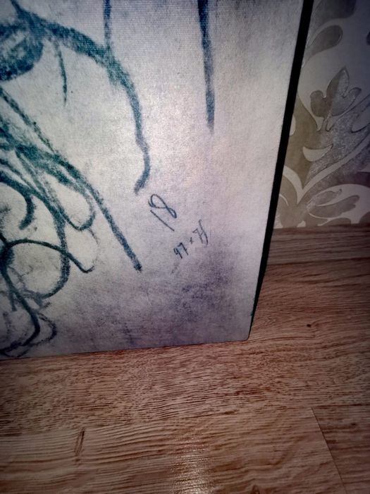 Картина платно принт по ЕДГАР ДЕГА ,Тоалетът, автограф голяма 118х78см