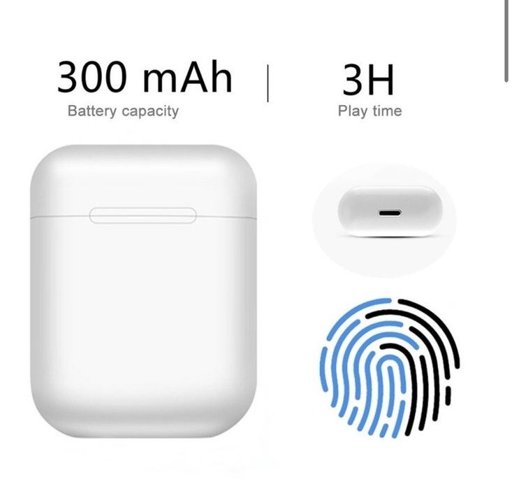 Căști wireless TWS i11, Bluetooth 5.0, touch, compatibile Android & iOS, alb Aden.