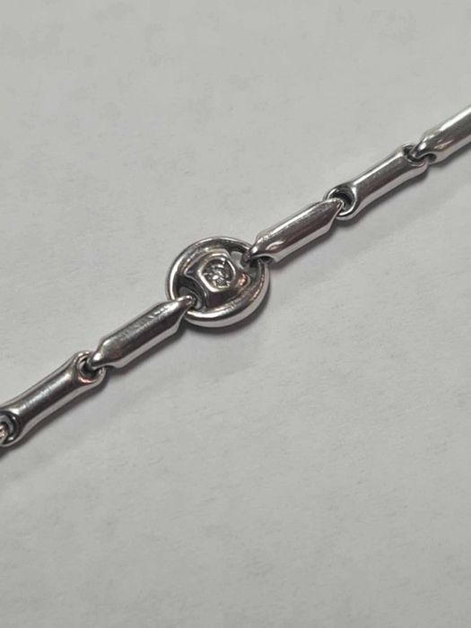 Bratara Chimento din aur alb 18k, cu diamante naturale, BRAU113