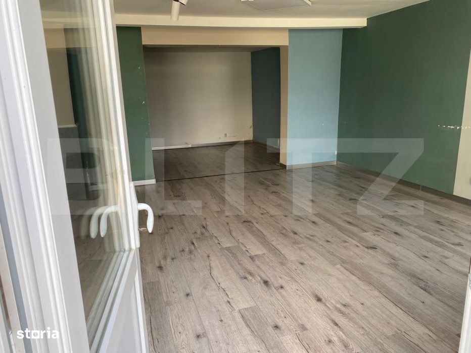 Spatiu comercial, 100 mp cladire, 200 mp curte/parcare, zona Frumoasa