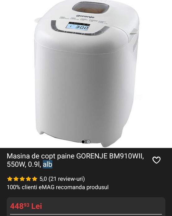 Masină de făcut pâine,nouă