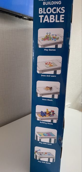 Комплект масичка, конструктор и столче - животни