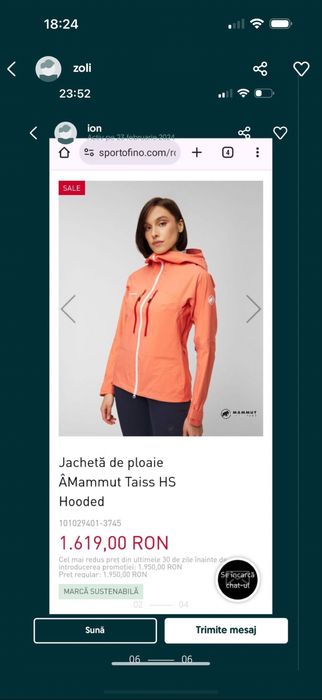 Vand geaca mammut