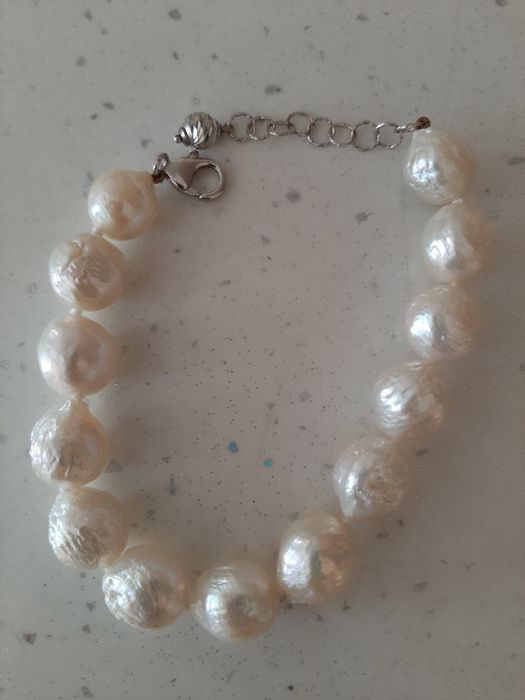 Bratara cu Perle Naturale de cultura și argint