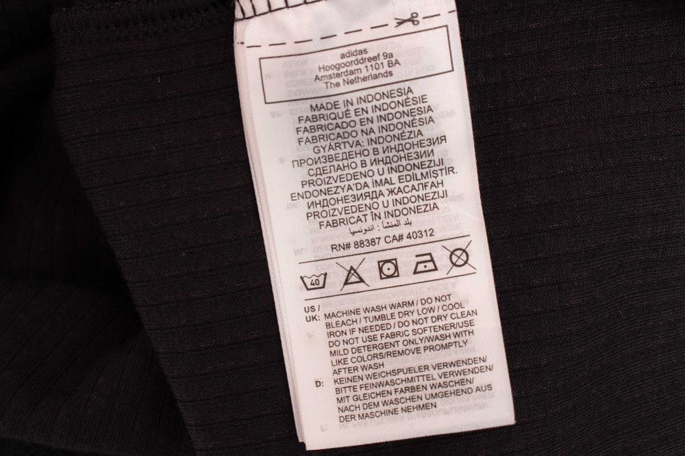 Adidas оригинална поло блуза черна рипсена материя кроп топ S