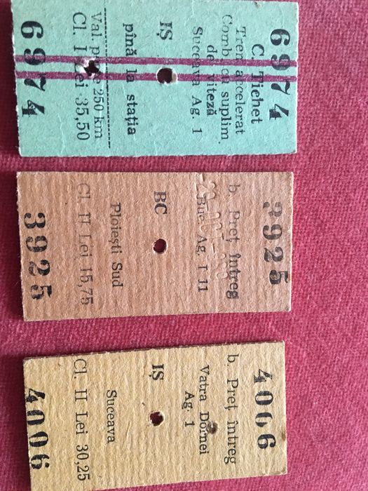 Bilete CFR 1980-1993