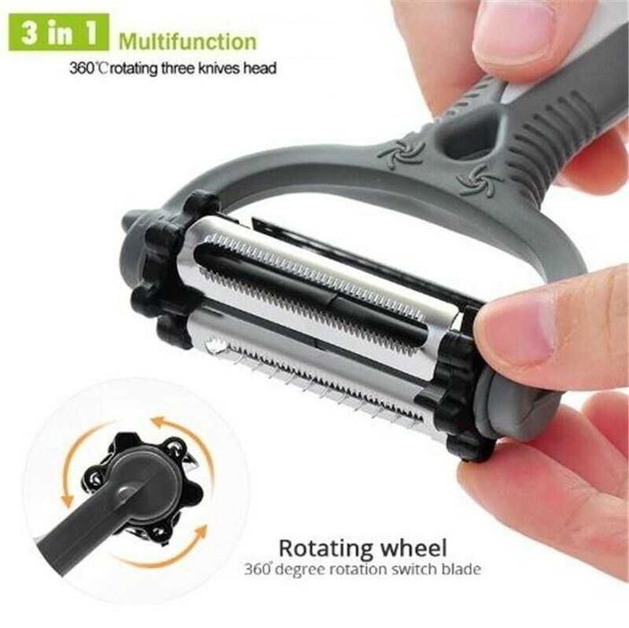 Decojitor 3 in 1 rotativ, multifunctional, pentru diverse legume Nou!!