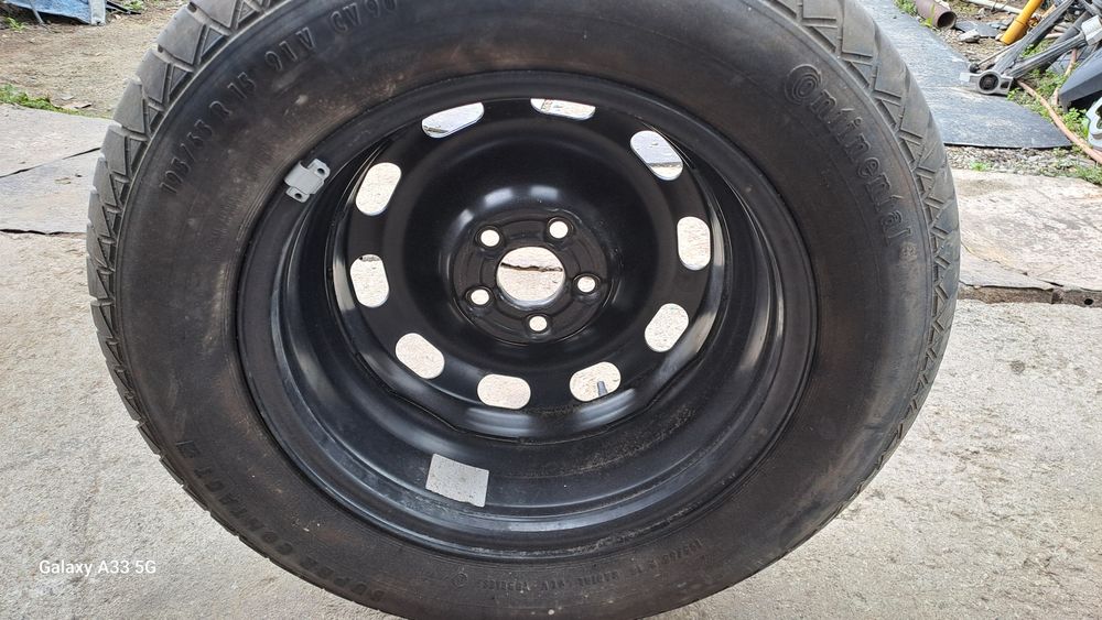 15 цола Резервна джанта 5х100 Ауди А3/Audi A3 гума 195/65/15