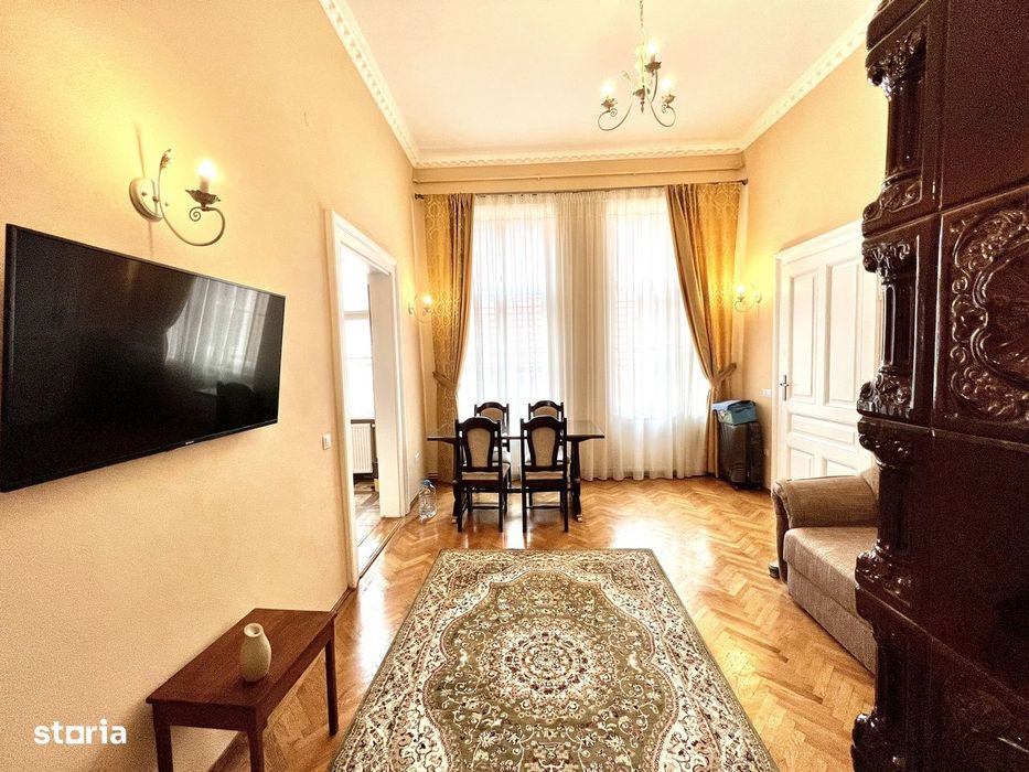 Apartament ultracentral cu 2 camere de vanzare in Sibiu – etaj 1 - LUX