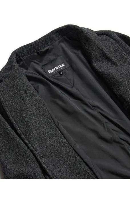 Barbour, Palton de lână Harrow, Gri cărbune, M
