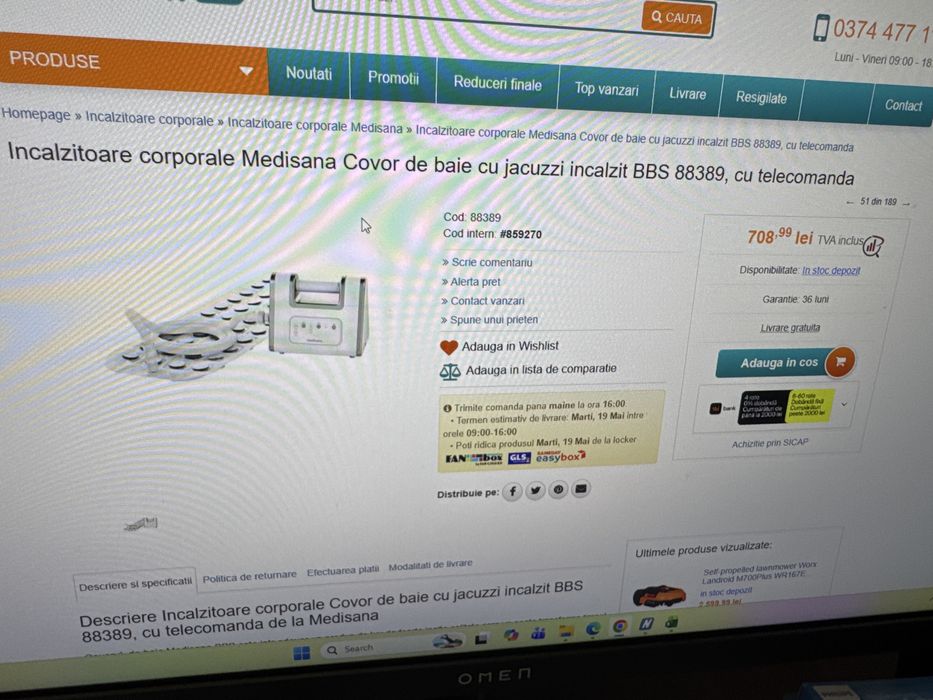 Aparat de hidromasaj Medisana BBS