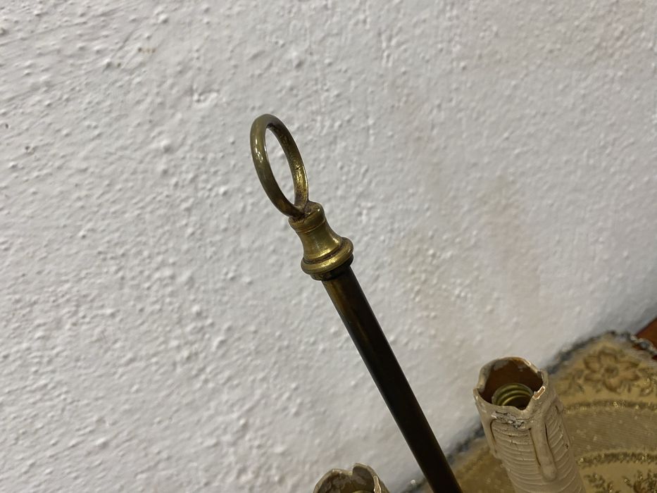 Стара френска лампа от масивен месинг