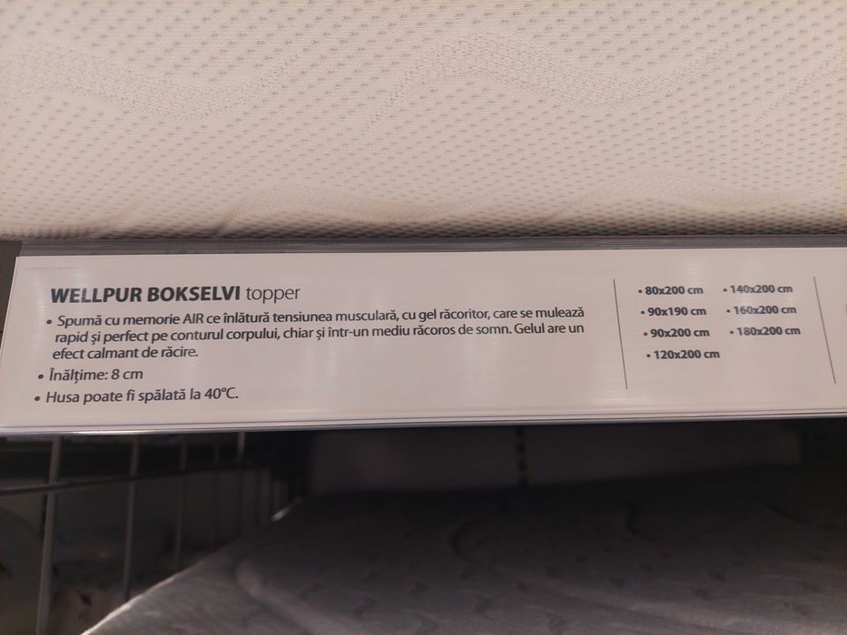 Vand Topper 180×200cm Jisk, nou nefolosit 1000 lei