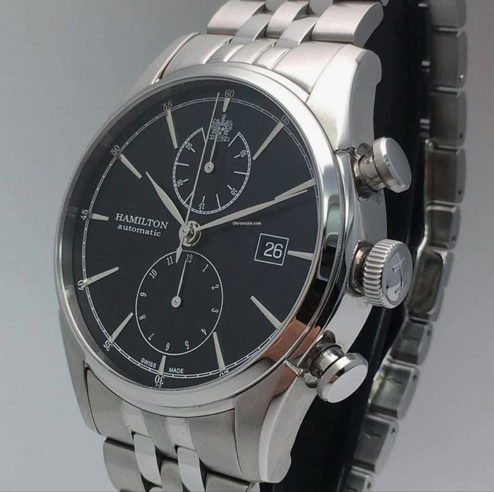 Швейцарские часы Hamilton,механический хронограф с автоподзаводом.