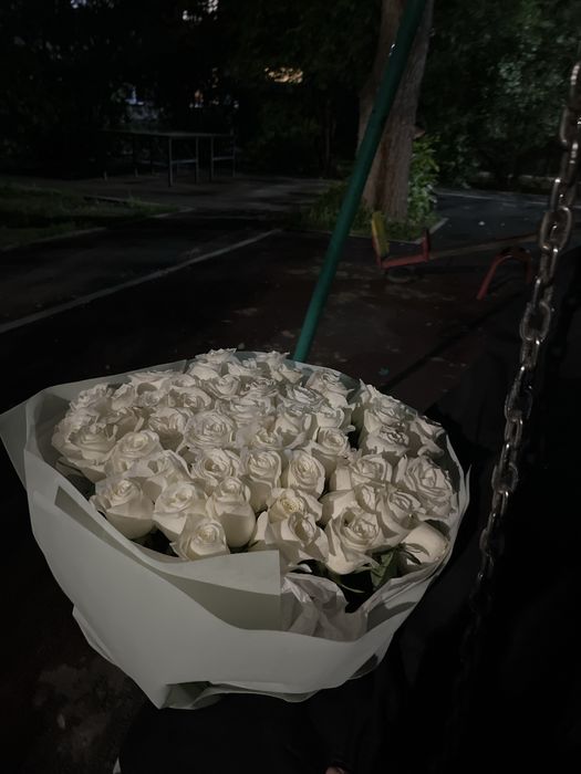 Роза белый 51 штук гул ақ