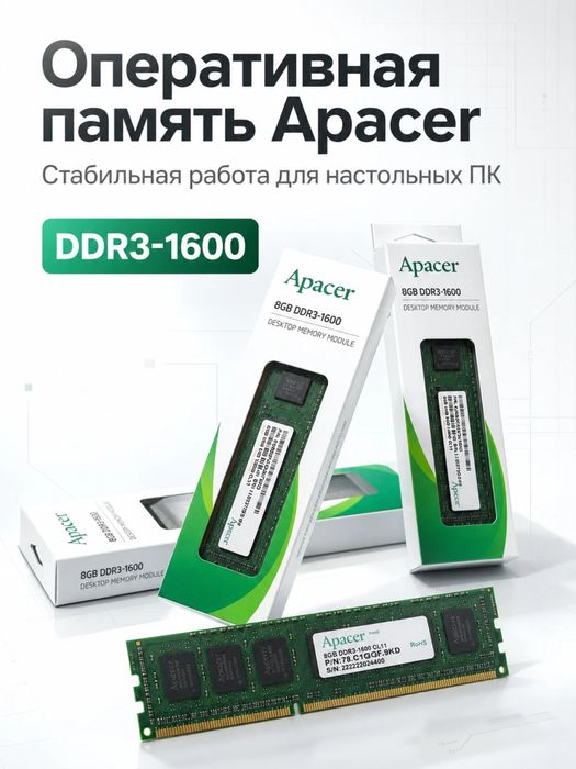 ОЗУ Apacer DDR3-1600 8GB