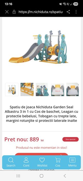 Leagan și tobogan bebe