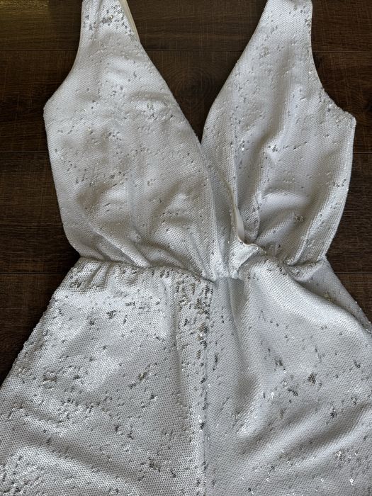 Дамски парти гащеризон с пайети и блясък BSB collection